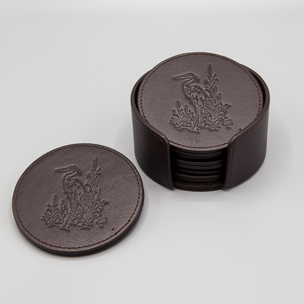 Leather & Leatherette Coasters - Round - Image 2